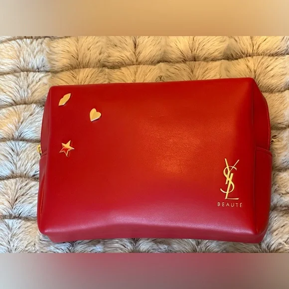 Yves Saint Laurent bundle Beaute leather cosmetic bag and night serum, Brand New - Picture 3 of 8